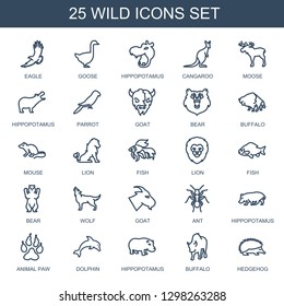 25 Wild Icons Trendy Wild Icons Stock Vector (Royalty Free) 1298263288 ...