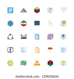 25 world icons with connections and iran in this set