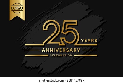 25 year anniversary celebration design template. vector template illustration