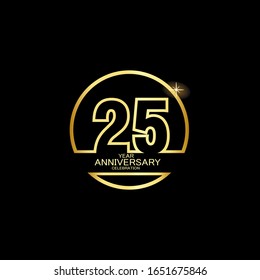 25 Year Anniversary celebration Vector Template Design Illustration