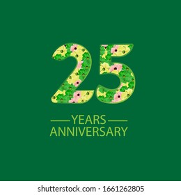 25 Year Anniversary Celebration Vector Template Design Illustration