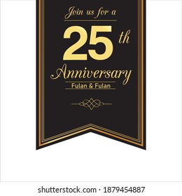 25 Year Anniversary celebration Vector Template Design Illustration