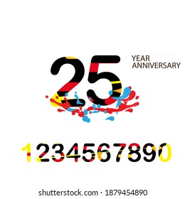 25 Year Anniversary celebration Vector Template Design Illustration