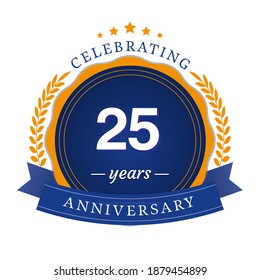 25 Year Anniversary celebration Vector Template Design Illustration