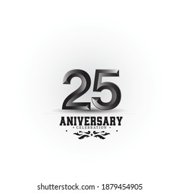 25 Year Anniversary celebration Vector Template Design Illustration