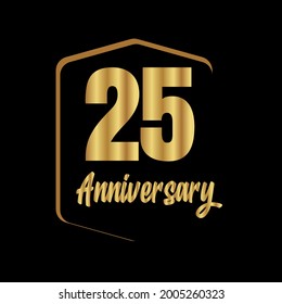 25 year anniversary celebration, vector design for celebrations, invitation cards and greeting cards
