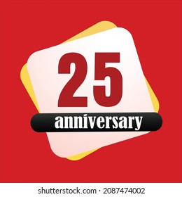 25 year anniversary celebration, vector design for celebrations, invitation cards and greeting cards