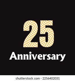 25 year anniversary celebration, vector design for celebrations, invitation cards and greeting cards