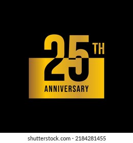 25 year anniversary design template. vector template illustration