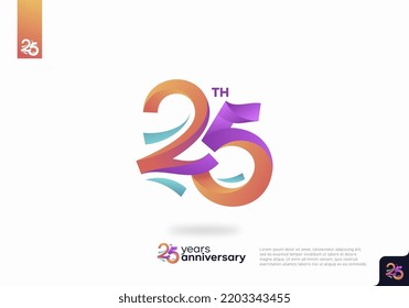 plantilla de diseño de 25 años