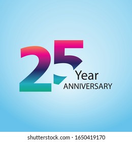 25 Year Anniversary Logo Vector Template Design Illustration