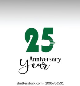 25-jährige Jubiläumslogo-Vektorgrafik-Vorlagendesign-Illustration