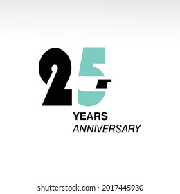 25 Year Anniversary Logo Vector Template Design Illustration
