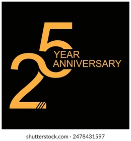 25 year anniversary logo vector for business,wedding,greeting,background