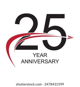 25 year anniversary logo vector for business,wedding,greeting,background