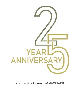 25 year anniversary logo vector for business,wedding,greeting,background