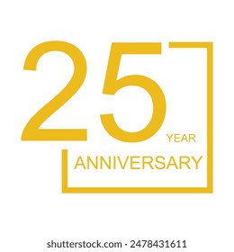 25 year anniversary logo vector for business,wedding,greeting,background