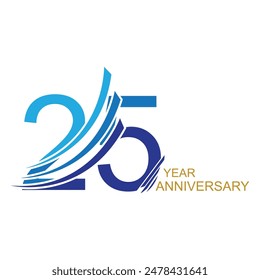 25 year anniversary logo vector for business,wedding,greeting,background