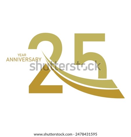 25 year anniversary logo vector for business,wedding,greeting,background
