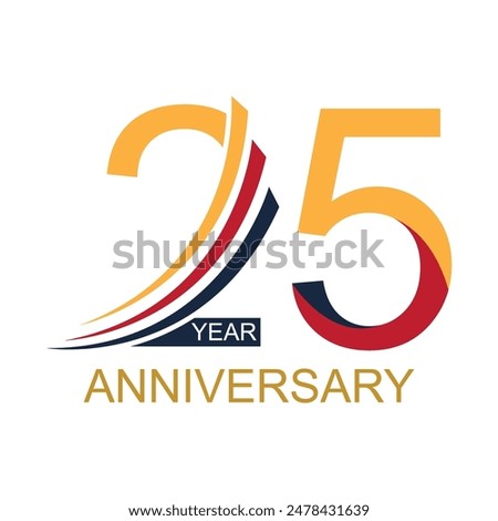 25 year anniversary logo vector for business,wedding,greeting,background