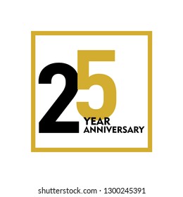 25 Year Anniversary Vector Template Design Illustration