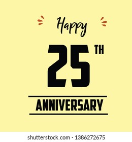 25 year Anniversary Vector Template Design Illustration
