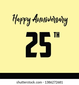 25 year Anniversary Vector Template Design Illustration