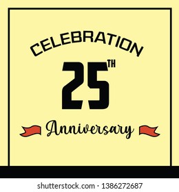 25 year Anniversary Vector Template Design Illustration