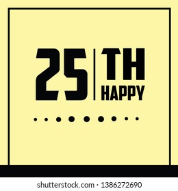 25 year Anniversary Vector Template Design Illustration
