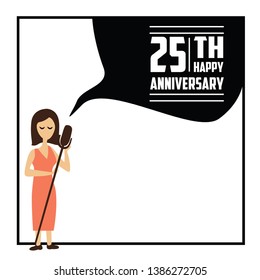 25 year Anniversary Vector Template Design Illustration