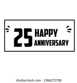 25 year Anniversary Vector Template Design Illustration