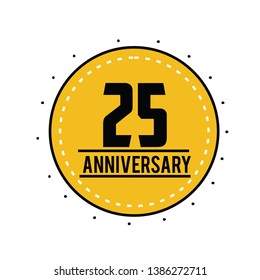 25 year Anniversary Vector Template Design Illustration
