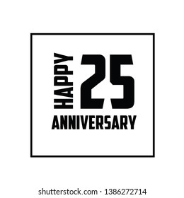 25 year Anniversary Vector Template Design Illustration