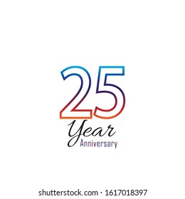 Twenty Five Anniversary Minimalistic Logo Twenty Stock Vector (Royalty ...