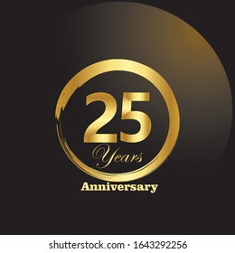 25 Year Anniversary Vector Template Design Illustration