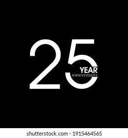 25 Year Anniversary Vector Template Design Illustration, Template Icons, Year Icons Vector