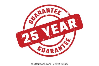 Sello de caucho de garantía de 25 años