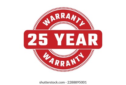 25 Year Warranty Rubber Stamp