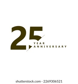 25 Years anniversary celebration 3d vector template design illustration