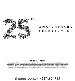 25 Years anniversary celebration 3d vector template design illustration
