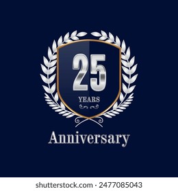 25 years anniversary celebration 3d vector template design illustration