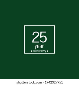 25 Years Anniversary Celebration Color Vector Template Design Illustration
