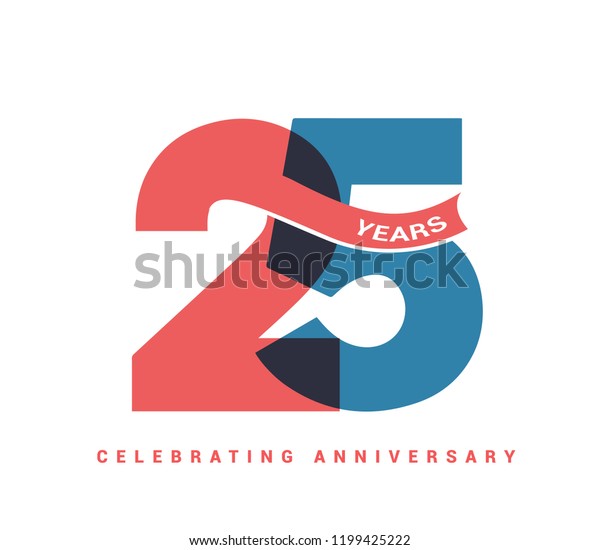 25 Years Anniversary Celebration Colorful Logo Stock Vector (Royalty ...