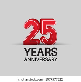 25 Years Anniversary Celebration Company Design Stock Vector (Royalty ...