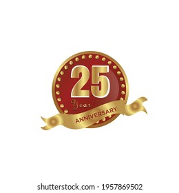 25 years Anniversary celebration logo Badge