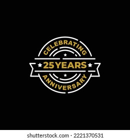 25 years anniversary celebration logo vector