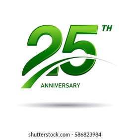 25 Years Anniversary. Celebration Logo Design