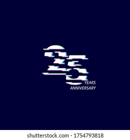 25 Years Anniversary Celebration Number Vector Template Design Illustration