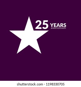 25 years anniversary celebration simple logo.