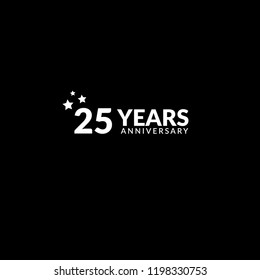 25 years anniversary celebration simple logo.